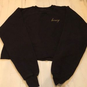 Brandy Melville cropped honey sweatshirt
